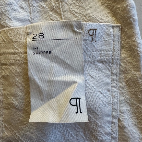 NWT Anthro Pilcro The Skipper High-Rise Crop Wide-Leg Jeans 28 Cream Houndstooth - Picture 11 of 12